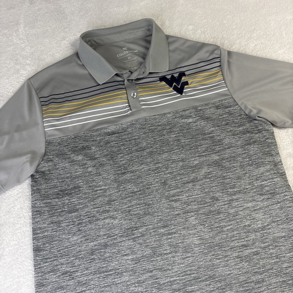 Colosseum Athletics Other - West Virginia Mountaineers Polo Shirt Mens XL Gray Short Sleeve NCAA